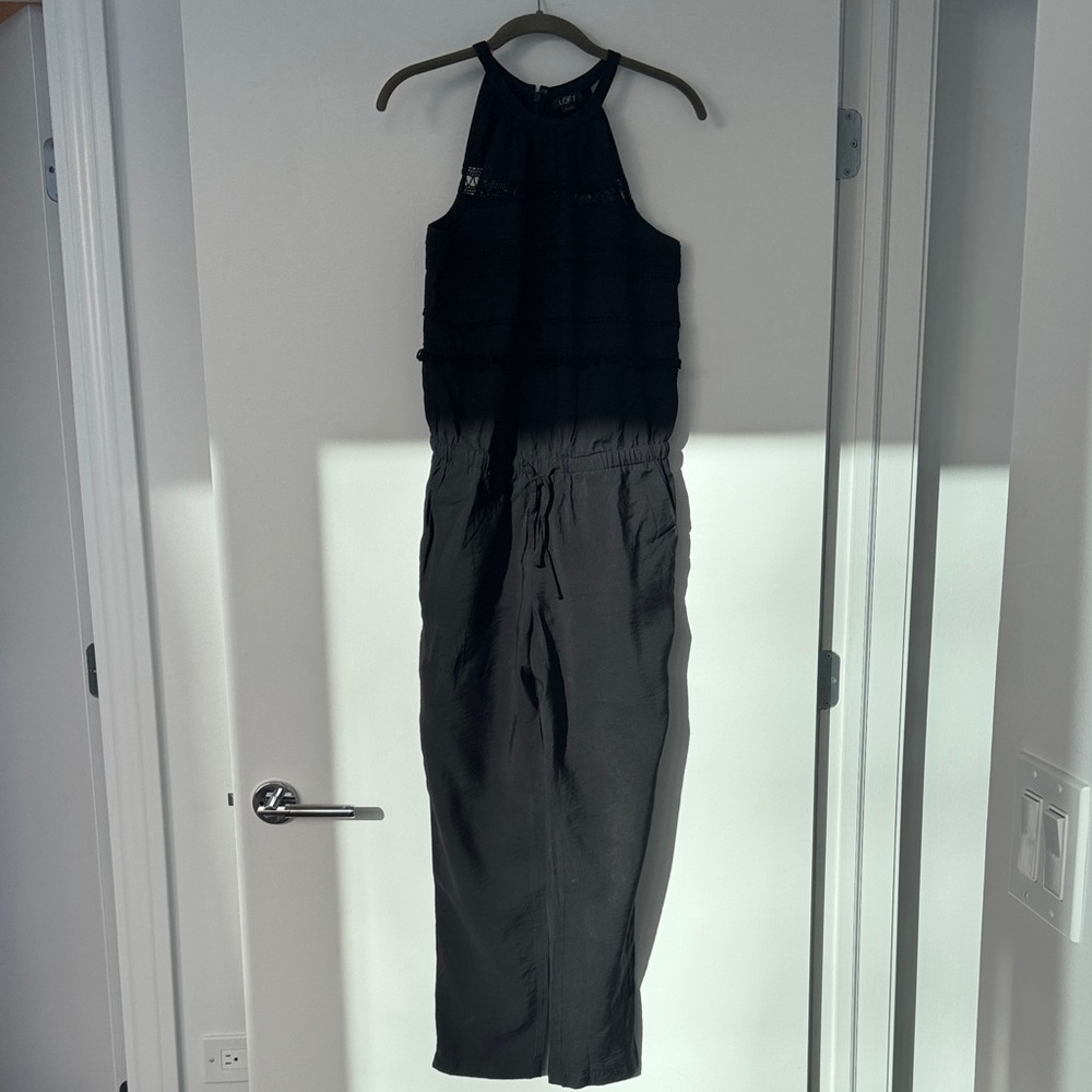 LOFT Black Sleeveless Jumpsuit